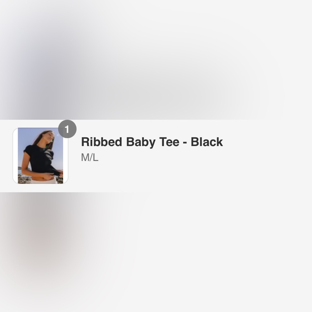 Ribbed Black Baby Tee Daily Drills